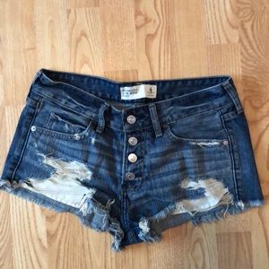 Abercrombie Distressed Low Rise Denim Short